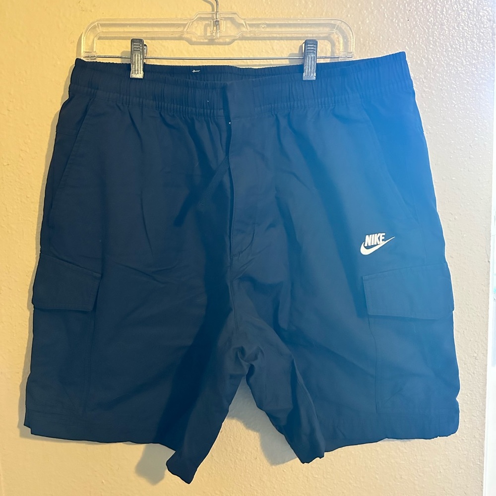 black nike cargo/swim shorts